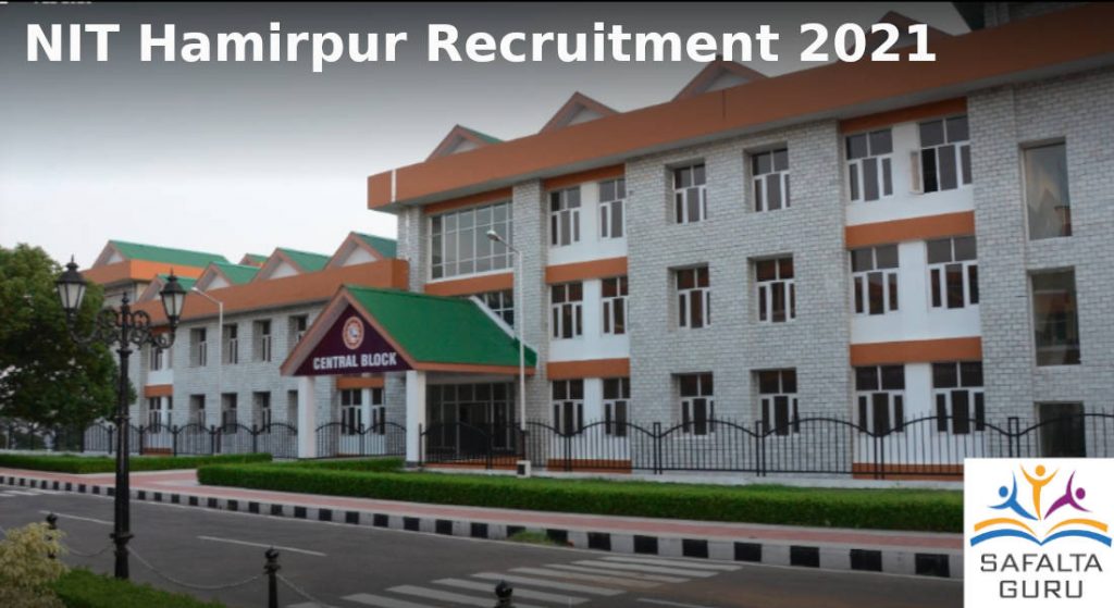 NIT Hamirpur recruitment 2021