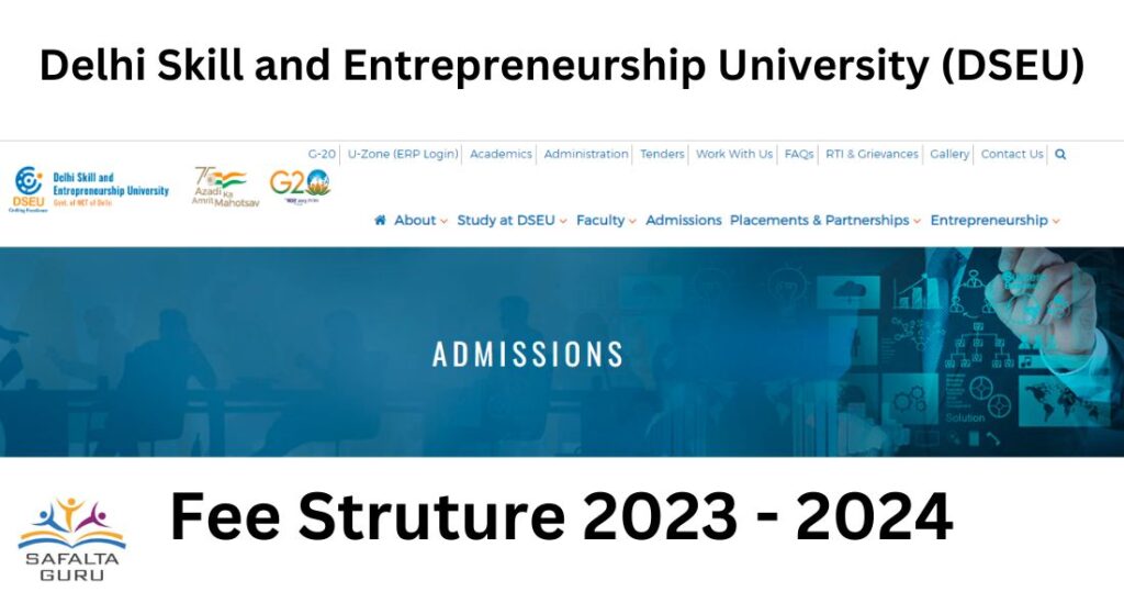 DSEU fee structure for Academic Session 2023 - 2024